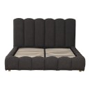 Κρεβάτι Nuvem pakoworld μπουκλέ υφασμα ανθρακί με αποθηκευτικό χώρο 160x200εκ