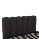 Κρεβάτι Nuvem pakoworld μπουκλέ υφασμα ανθρακί με αποθηκευτικό χώρο 160x200εκ