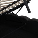 Κρεβάτι Nuvem pakoworld μπουκλέ υφασμα ανθρακί με αποθηκευτικό χώρο 160x200εκ