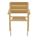 Πολυθρόνα Breze pakoworld στοιβαζόμενη plywood σε φυσική-αλουμίνιο σε cappuccino απόχρωση 57.5x60x88εκ