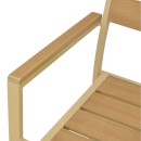 Πολυθρόνα Breze pakoworld στοιβαζόμενη plywood σε φυσική-αλουμίνιο σε cappuccino απόχρωση 57.5x60x88εκ