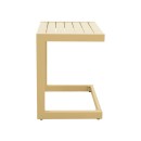 Τραπεζι Aether pakoworld αλουμίνιο σε cappuccino απόχρωση 37.5x36.5x53εκ