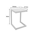 Τραπεζι Aether pakoworld αλουμίνιο σε cappuccino απόχρωση 37.5x36.5x53εκ