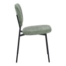 Καρέκλα Cathair pakoworld μπουκλέ ύφασμα σε λαδί απόχρωση με μαύρα μεταλλικά πόδια 48x53x82εκ | Συσκευασία 4 τμχ