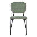 Καρέκλα Cathair pakoworld μπουκλέ ύφασμα σε λαδί απόχρωση με μαύρα μεταλλικά πόδια 48x53x82εκ | Συσκευασία 4 τμχ