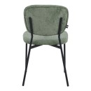 Καρέκλα Cathair pakoworld μπουκλέ ύφασμα σε λαδί απόχρωση με μαύρα μεταλλικά πόδια 48x53x82εκ | Συσκευασία 4 τμχ