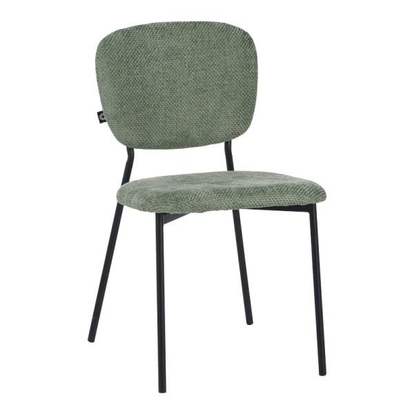 Καρέκλα Cathair pakoworld μπουκλέ ύφασμα σε λαδί απόχρωση με μαύρα μεταλλικά πόδια 48x53x82εκ | Συσκευασία 4 τμχ