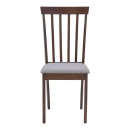 Καρέκλα Houston pakoworld rubberwood σε καρυδί απόχρωση 40x49x94εκ | Συσκευασία 2 τμχ