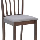 Καρέκλα Houston pakoworld rubberwood σε καρυδί απόχρωση 40x49x94εκ | Συσκευασία 2 τμχ