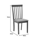 Καρέκλα Houston pakoworld rubberwood σε καρυδί απόχρωση 40x49x94εκ | Συσκευασία 2 τμχ