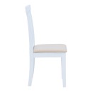Καρέκλα Houston pakoworld rubberwood σε λευκή απόχρωση 40x49x94εκ | Συσκευασία 2 τμχ