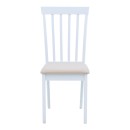 Καρέκλα Houston pakoworld rubberwood σε λευκή απόχρωση 40x49x94εκ | Συσκευασία 2 τμχ