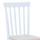 Καρέκλα Houston pakoworld rubberwood σε λευκή απόχρωση 40x49x94εκ | Συσκευασία 2 τμχ