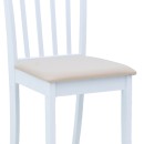 Καρέκλα Houston pakoworld rubberwood σε λευκή απόχρωση 40x49x94εκ | Συσκευασία 2 τμχ