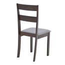 Καρέκλα Dallan pakoworld rubberwood σε καρυδί απόχρωση 40x47.5x89εκ | Συσκευασία 2 τμχ