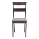 Καρέκλα Dallan pakoworld rubberwood σε καρυδί απόχρωση 40x47.5x89εκ | Συσκευασία 2 τμχ