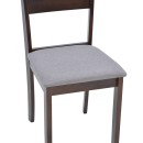 Καρέκλα Dallan pakoworld rubberwood σε καρυδί απόχρωση 40x47.5x89εκ | Συσκευασία 2 τμχ