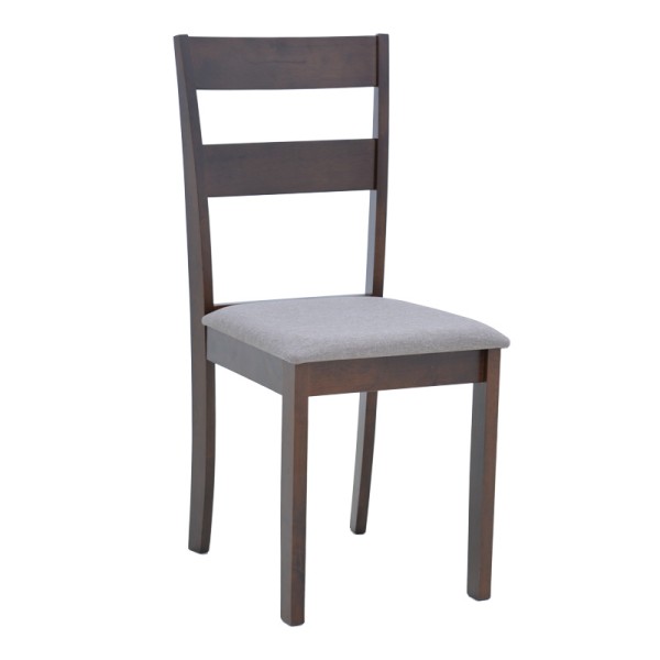 Καρέκλα Dallan pakoworld rubberwood σε καρυδί απόχρωση 40x47.5x89εκ | Συσκευασία 2 τμχ