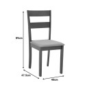 Καρέκλα Dallan pakoworld rubberwood σε καρυδί απόχρωση 40x47.5x89εκ | Συσκευασία 2 τμχ