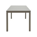 Τραπέζι Kliton pakoworld αλουμίνιο σε σαμπανιζέ απόχρωση 150x80x74εκ