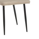 Καρέκλα Azori pakoworld γκρι-μπεζ βελούδο-πόδι μαύρο μέταλλο 49x55x85εκ | Συσκευασία 2 τμχ