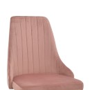 Καρέκλα Azori pakoworld σάπιο μήλο βελούδο-πόδι μαύρο μέταλλο 49x55x85εκ | Συσκευασία 2 τμχ