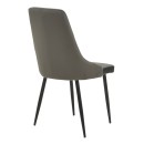 Καρέκλα Azori pakoworld ανθρακί βελούδο-πόδι μαύρο μέταλλο 49x55x85εκ | Συσκευασία 2 τμχ