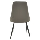 Καρέκλα Azori pakoworld ανθρακί βελούδο-πόδι μαύρο μέταλλο 49x55x85εκ | Συσκευασία 2 τμχ