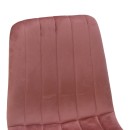 Καρέκλα Noor pakoworld βελούδο σάπιο μήλο - πόδια σε φυσική απόχρωση 44x53x86εκ | Συσκευασία 4 τμχ