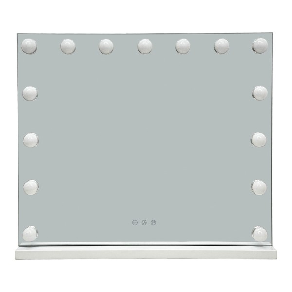 Καθρέπτης Led Hollywood pakoworld μέταλλο λευκό 60x12x52.3εκ