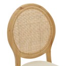 Καρέκλα Canco pakoworld φυσικό rubberwood-φυσικό rattan 50x53x98εκ
