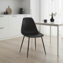 Καρέκλα Ballen pakoworld pp μαύρο με μαύρα μεταλλικά πόδια 41.5x53x84.5εκ | Συσκευασία 4 τμχ