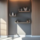 Ραφιέρα τοίχου Derva pakoworld σε oak απόχρωση 45x15x10cm