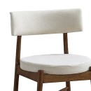 Καρέκλα Raudi pakoworld rubberwood σε καρυδί-εκρού απόχρωση 45.5x45.5x81εκ | Συσκευασία 2 τμχ