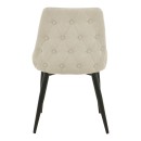 Καρέκλα Zedna pakoworld μπεζ ύφασμα με μαύρα μεταλλικά πόδια 51x58x84εκ | Συσκευασία 2 τμχ