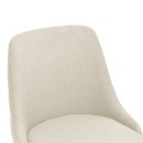 Καρέκλα Zedna pakoworld μπεζ ύφασμα με μαύρα μεταλλικά πόδια 51x58x84εκ | Συσκευασία 2 τμχ