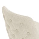 Καρέκλα Zedna pakoworld μπεζ ύφασμα με μαύρα μεταλλικά πόδια 51x58x84εκ | Συσκευασία 2 τμχ