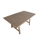 Τραπέζι Malibu pakoworld μασίφ ξύλο ακακίας σε φυσική απόχρωση 180x90x75εκ