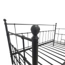 Κρεβάτι-Καναπές Routha pakoworld μεταλλικός μαύρο 90x190εκ