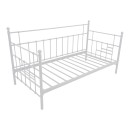 Κρεβάτι-Καναπές Routha pakoworld μεταλλικός λευκό 90x190εκ