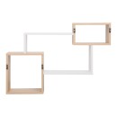 Ράφι τοίχου Beldra pakoworld σε φυσική απόχρωση με λευκό 84x15x57.8εκ