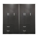 Ντουλάπα εξάφυλλη Athos pakoworld wenge 180x42x180εκ