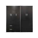 Ντουλάπα πεντάφυλλη Athos Ι pakoworld wenge 170x42x180εκ