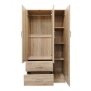 Ντουλάπα πεντάφυλλη Athos pakoworld sonoma 170x42x180εκ