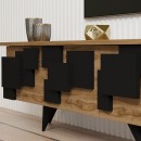 Έπιπλο τηλεόρασης Trida pakoworld oak με μαύρο 160x35x45εκ