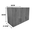 Ντουλάπα εξάφυλλη με πατάρι Athos pakoworld sonoma 180x42x240εκ