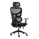 Καρέκλα γραφείου διευθυντή Cadrey pakoworld mesh μαύρο 67x64x120-128εκ