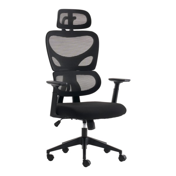 Καρέκλα γραφείου διευθυντή Cadrey pakoworld mesh μαύρο 67x64x120-128εκ