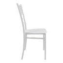 Καρέκλα Tiffany Ι pakoworld pp σε λευκή απόχρωση 38.5x46.5x87εκ