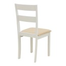 Καρέκλα Dallan pakoworld rubberwood λευκό 40x47.5x89εκ | Συσκευασία 2 τμχ